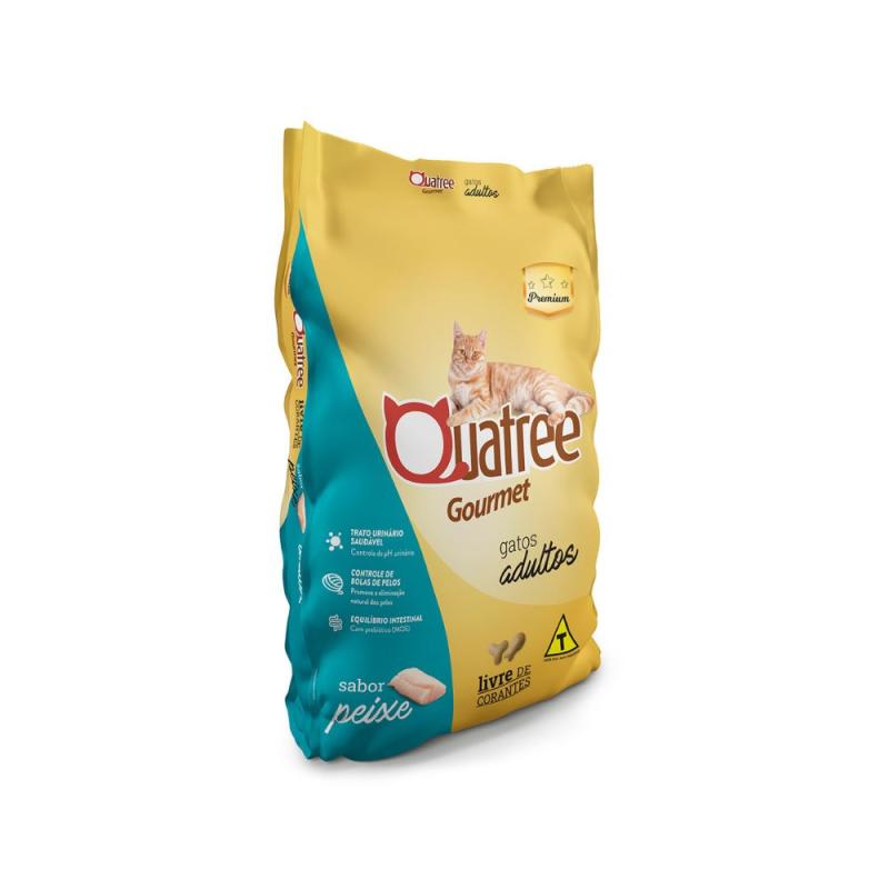 Ração Quatree Gourmet Gatos Adultos Sabor Peixe